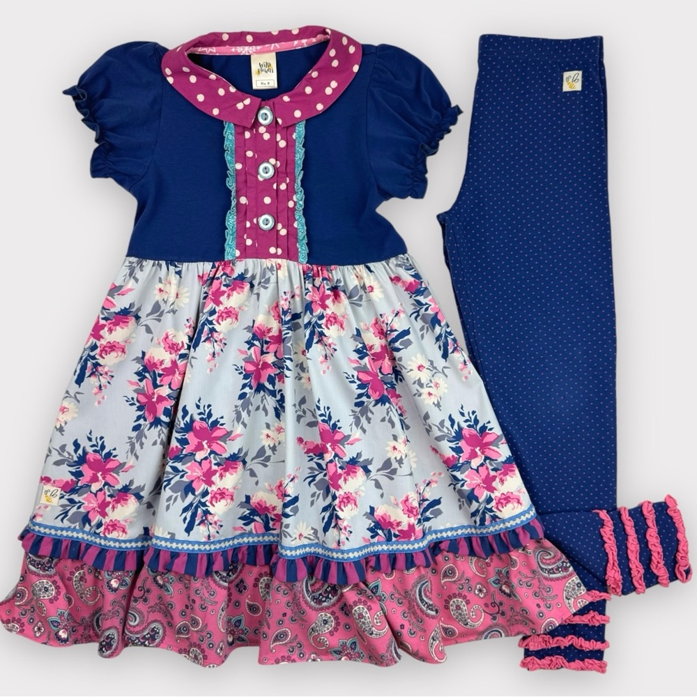 Sz 8 Wildflowers Degas Fancy Ballet dress & Twilight Mimi leggings set